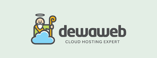 Logo Dewaweb cloud hosting partner horizontal light background