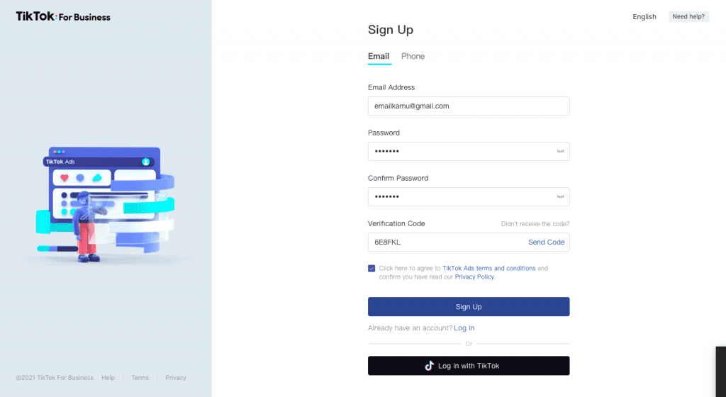 panduan lengkap sign up akun tiktok