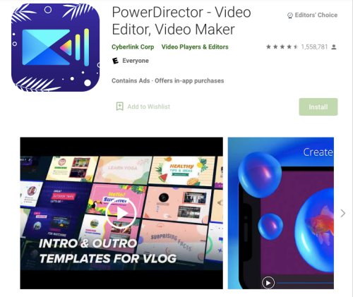 aplikasi edit video terbaik android - powerdirector