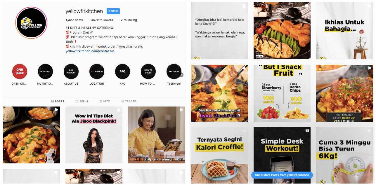 contoh social media konten marketing